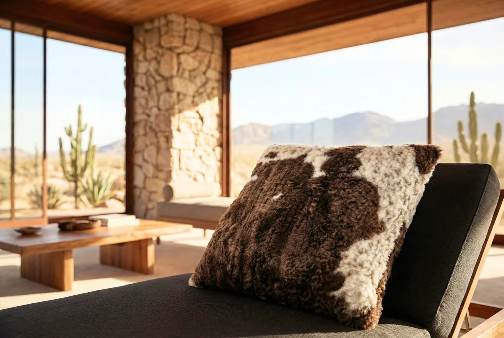 Nomad Austral Curly Shearling Cushion Cover — 45 × 45 cm